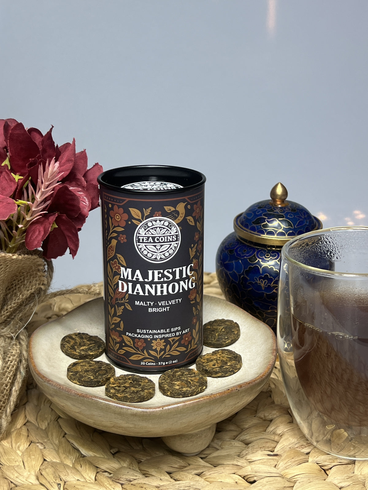 English Breakfast Tea Coins  – 57g Eco-Friendly Packaging